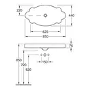 VILLEROY & BOCH LA BELLE умывальник для тумбы 85*44см (613785R1) фото 2 Aquada.com.ua