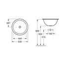 Раковина встраиваемая (в столешницу) сверху Villeroy & Boch Loop & Friends Ø 535 мм (61405101) фото 4 Aquada.com.ua