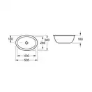 Раковина встраиваемая под столешницу Villeroy & Boch Loop & Friends 430 х 285 мм (цвет - white alpin, покрытие - ceramicplus) (616110R1) фото 4 Aquada.com.ua