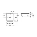 Раковина встраиваемая под столешницу Villeroy & Boch Loop & Friends 380 х 380 мм (61622001) фото 3 Aquada.com.ua