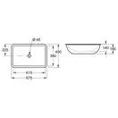 Раковина встраиваемая под столешницу Villeroy & Boch Loop & Friends 615 х 380 мм (61632001) фото 3 Aquada.com.ua