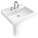Раковина подвесная Villeroy & Boch Hommage 650 х 530 мм, с 3 отверстиями под смесителя (белый star white) (7101KGR2) фото 1 Aquada.com.ua