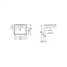Встраиваемая раковина Villeroy & Boch Hommage 630 х 525 мм (710263R2) фото 3 Aquada.com.ua