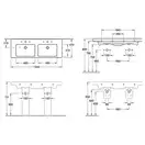 Раковина двойная Villeroy & Boch Subway 1300 х 470 мм (7175D001) фото 2 Aquada.com.ua