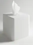 VOLLE Коробочка для салфеток 132*132*132мм каменная Solid surface (18-40-130) фото 1 Aquada.com.ua