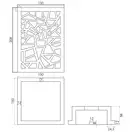 VOLLE Светильник декоративный ажурный 150*150*220мм каменный Solid surface (18-40-138) фото 2 Aquada.com.ua
