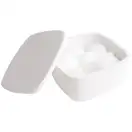 VOLLE Коробочка косметическая с крышечкой 120*120*55мм каменная Solid surface (18-40-210) фото 1 Aquada.com.ua