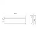 Kolo LEHNEN CONCEPT поручень настенный дугообразный, неподвижный 60 cm, нержавеющая сталь (L60301000)