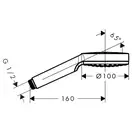 Ручний душ Hansgrohe Crometta 100 1jet, білий / хром (26331400)