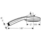 Лейка для душа Hansgrohe Croma 100 Multi (цвет - хром), 3 вида струи (28536000) фото 3 Aquada.com.ua