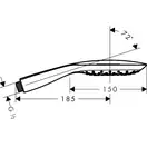 Ручний душ Hansgrohe PuraVida 150 3jet EcoSmart 9 л / хв, хром / білий (28567400)