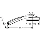 Ручний душ Hansgrohe Croma 100 Mono EcoSmart 9 л / хв, хром (28583000)