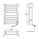 Сушарка рушників електрична Qtap Evia 11120R BLA (QTEVIBLA11120R) фото 2 Aquada.com.ua