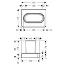 Стакан для зубных щёток Axor Universal Accessories, красное золото/стекло матовое (42834300) фото 2 Aquada.com.ua