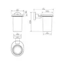 Стакан для зубных щёток Sonia Tecnoproject Black, чёрный матовый (166237) фото 4 Aquada.com.ua