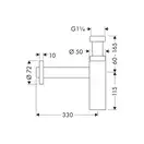 Hansgrohe Сифон Flowstar S (52105000) фото 2 Aquada.com.ua