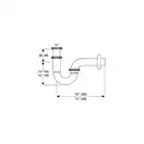 Сифон трубчатый для раковины Hansgrohe Flowstar (цвет - хром) (53002000) фото 2 Aquada.com.ua