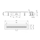Трап лінійний Qtap Dry FB304-800 з нержавіючою решіткою 800х73 (QTDRYFB304800) фото 2 Aquada.com.ua