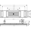 Верхній душ AXOR ShowerHeaven 1200/300 4jet with lighting 3500 K, хром (10628000)