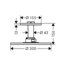 Верхний душ Axor ShowerSolutions Ø 300 мм (цвет - хром), 2 типа струи (35304000) фото 3 Aquada.com.ua