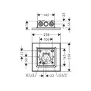 Верхний душ 250 х 250 мм Axor Overhead shower 2jet (цвет - хром) (35313000) фото 5 Aquada.com.ua