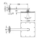 Grohe Rainshower Allure 230 Верхний душ с душевым кронштейном 286 мм (26054000) фото 2 Aquada.com.ua
