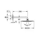 Верхній душ з кронштейном Grohe Rainshower F-series 10 '254 х 254 (26070000)