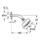GROHE Верхний душ TEMPESTA COSMOPOLITAN (26090000) фото 4 Aquada.com.ua