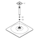 Лейка для верхнего душа с держателем Grohe Rainshower Mono Cube 310 26566000 фото 6 Aquada.com.ua