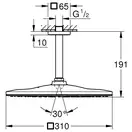 Верхній душ з стельовим кронштейном Grohe Rainshower Mono (26566000)