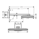 Верхний душ Hansgrohe Rainmaker Select 460 2jet (цвет - хром/белый) (24005400) фото 2 Aquada.com.ua