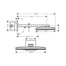 Верхній душ, Hansgrohe Rainmaker Select 460 2jet (24005400)