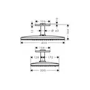 Верхний душ Hansgrohe Rainmaker Select 460 3jet (цвет - хром/чёрный) (24006600) фото 2 Aquada.com.ua