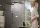 Верхний душ Hansgrohe Rainmaker Select EcoSmar 460 3jet (цвет - хром/белый) (24017400) фото 3 Aquada.com.ua