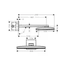 Верхний душ Hansgrohe Rainmaker Select EcoSmar 460 3jet (цвет - хром/белый) (24017400) фото 5 Aquada.com.ua