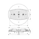 Верхний душ Hansgrohe Raindance Rainmaker Air 3jet Ø 600 мм (цвет - хром), с подсветкой (26117000) фото 3 Aquada.com.ua
