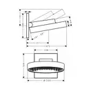 Верхній душ Hansgrohe Rainfinity 250 1jet з власником, хром (26226000)