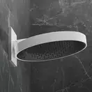 HANSGROHE  Верхний душ 360 3jet с настенным держателем, матовый белый Rainfinity (26234700) фото 3 Aquada.com.ua
