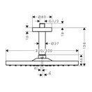 Верхній душ Hansgrohe Raindance E Overhead shower 300 1jet EcoSmart 9 л / хв, хром (26251000)