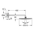 Верхній душ Hansgrohe Croma E 280 1jet, хром (26257000)
