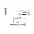Верхній душ Hansgrohe Raindance Select E 300 3jet, хром (26468000)