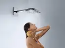 Верхний душ с держателем Hansgrohe Raindance Select Е 3jet 300 х 190 мм (цвет - хром) (26468000) фото 3 Aquada.com.ua