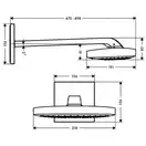 Верхний душ с держателем Hansgrohe Raindance Select Е 3jet 300 х 190 мм (цвет - хром/белый) (26468400) фото 3 Aquada.com.ua