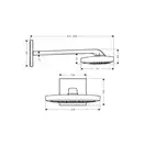 Верхній душ Hansgrohe Raindance Select E 300 3jet, білий / хром (26468400)