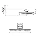Верхний душ Hansgrohe PuraVida 390х260 мм (27437000) фото 2 Aquada.com.ua