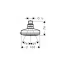 Верхний душ Hansgrohe Croma 100 Vario (цвет - хром) (27441000) фото 2 Aquada.com.ua