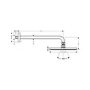 HANSGROHE Верхний душ S 240 1 jet, с держателем, PowderRain, хром Raindance S (27607000) фото 2 Aquada.com.ua