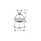 Верхний душ Hansgrohe Crometta 85 Green 1jet (цвет - хром) (28423000) фото 2 Aquada.com.ua