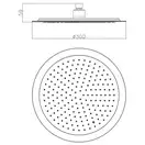 Верхний душ Imprese (цвет - хром) Ø 300 мм (S300) фото 2 Aquada.com.ua