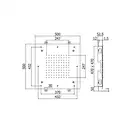 Верхний душ Paffoni CLEVELAND “Quadro” 500 х 500 мм (ZSOF129CR)